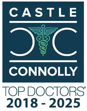Castle Connolly Top Doctors Award badge, recognizing Dr. Balikian as a Top Doctor from 2018 to 2025