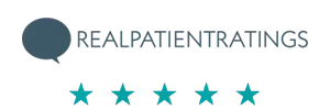 Real Patient Ratings logo with five star rating
